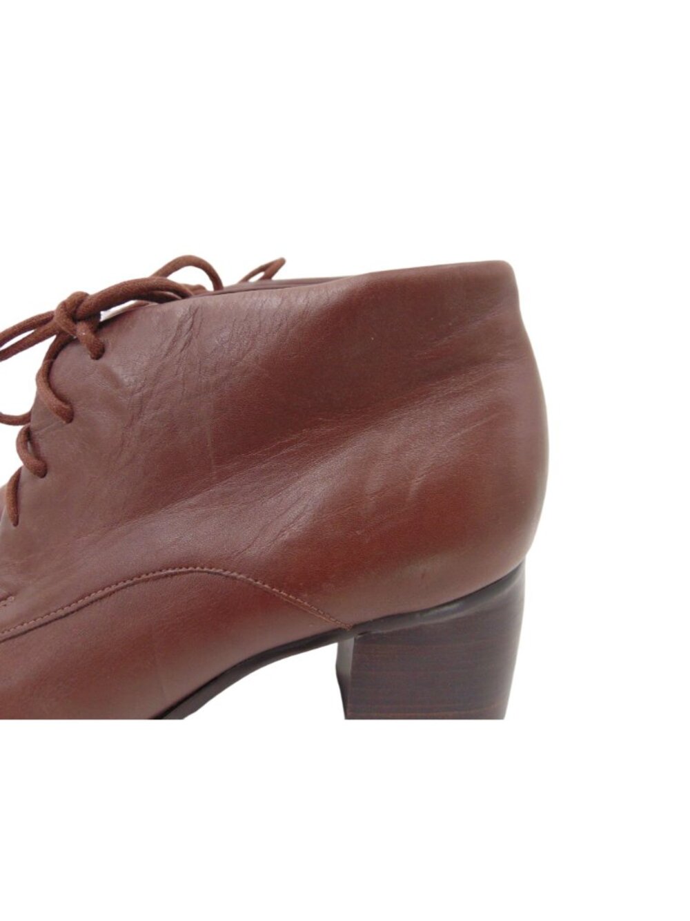 Etienne Aigner Womens Brown Pinto Ankle Booties Shoes Size 8 Chunky Heels Boots - Picture 7 of 12